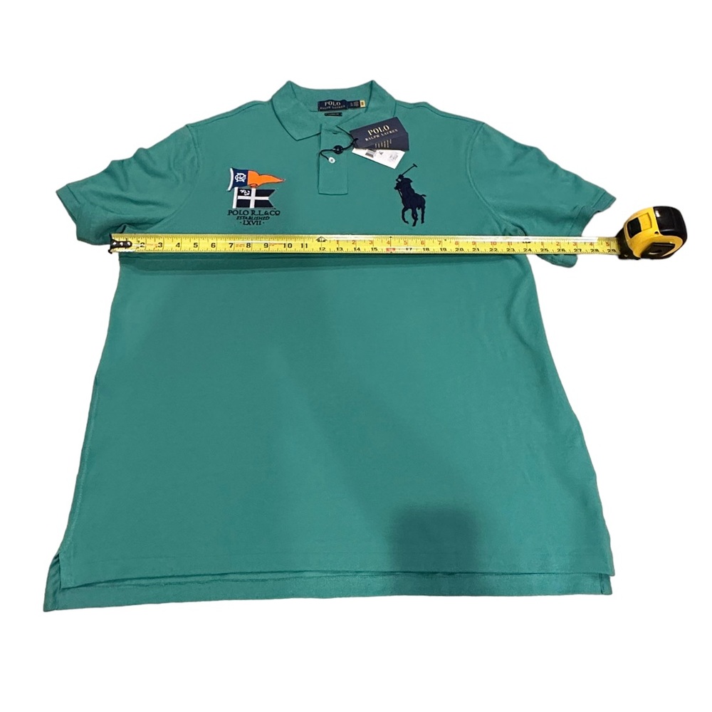 Polo Ralph Lauren Classic Fit Big Pony Mesh Polo Shirt NWT Green Men’s X-Large - Picture 8 of 9